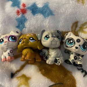 LITTLEST PET SHOP RARE 3 DOG LOT!! #446 #481 #2306 AND #1613